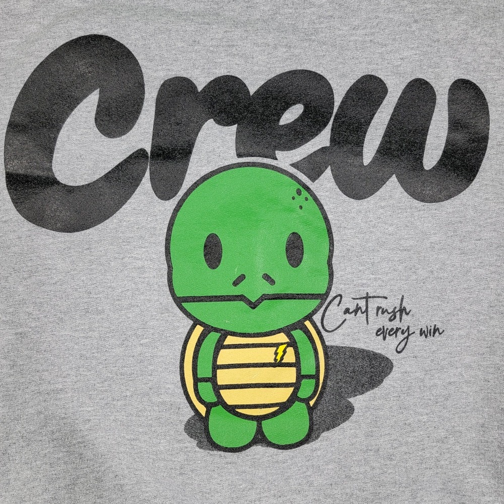 Crew Cozy Sweater Cute‎ Turtle Womens XL Crew Neck  Cant Rush Every Win